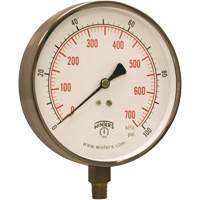 Contractor Pressure Gauge, 4-1/2" , 0 - 100 psi, Bottom Mount, Analogue YB900 | Rideout Tool & Machine Inc.