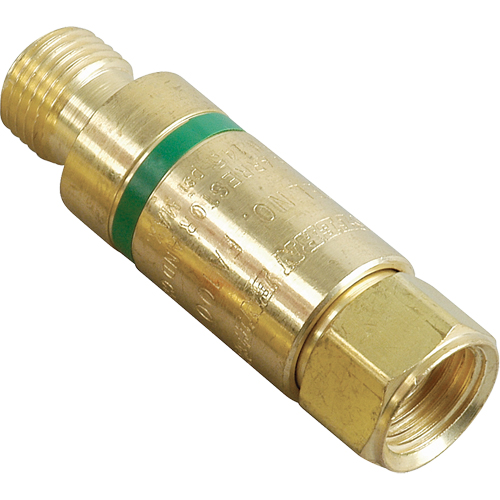 Antiretours pare-flammes - Oxy/gaz combustibles, Gaz combustibles (rouge)/Oxyg&egrave;ne (vert), Style pour adapteur de d&eacute;tendeur Rideout Tool & Machine Inc.