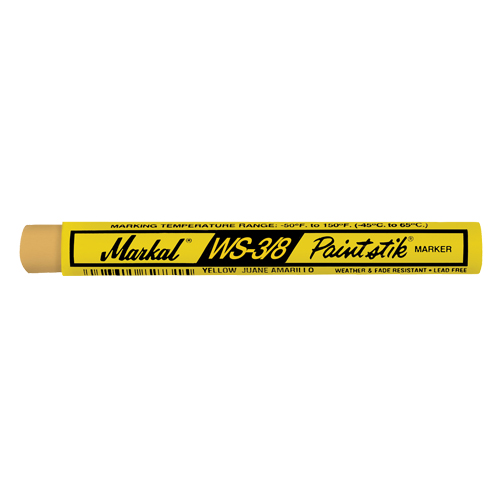 WS-3/8 Paintstik&reg; Paint Marker, Solid Stick, Yellow Rideout Tool & Machine Inc.