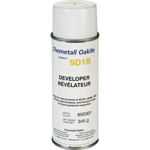 9D1B R&eacute;v&eacute;lateurs non Aqueux, Canette a&eacute;rosol Rideout Tool & Machine Inc.