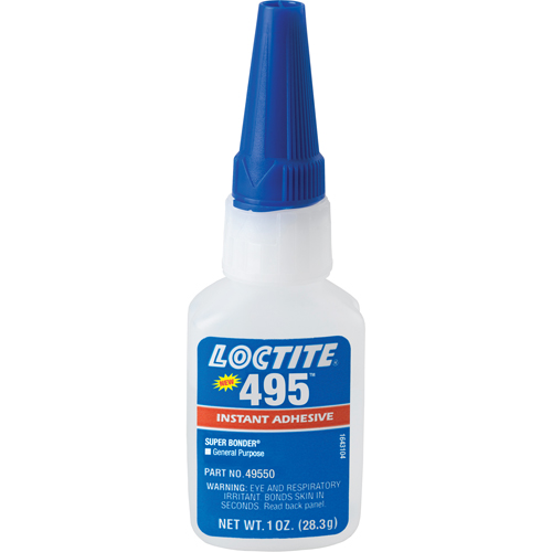 495 Super Bonder&reg; Instant Adhesive, Clear, Bottle, 28.3 g Rideout Tool & Machine Inc.