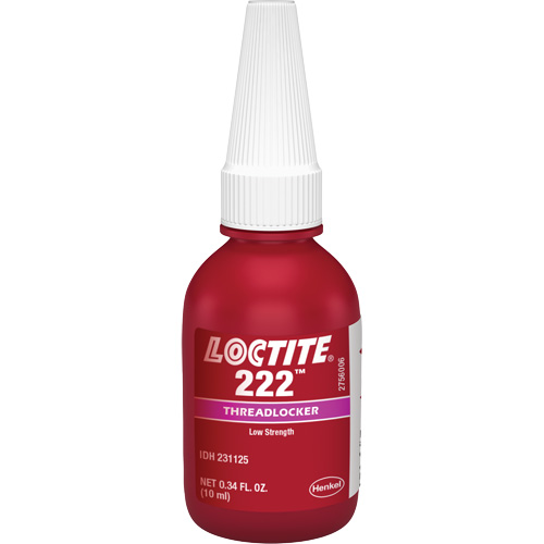 Threadlocker 222 Small Screw, Purple, Low, 10 ml, Bottle Rideout Tool & Machine Inc.