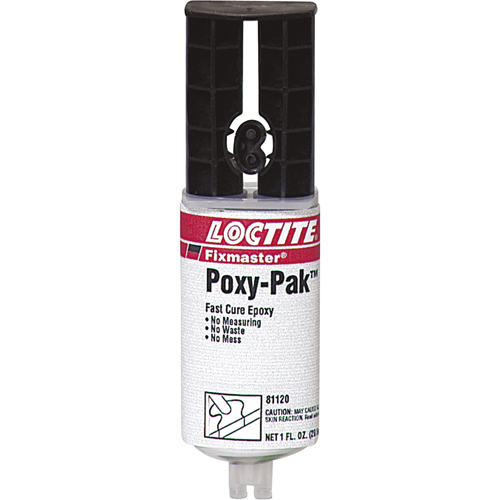 Adh&eacute;sif &agrave; s&eacute;chage rapide POXY PAK de Fixmaster, 92 g, Seringue, Deux composants, Translucide Rideout Tool & Machine Inc.
