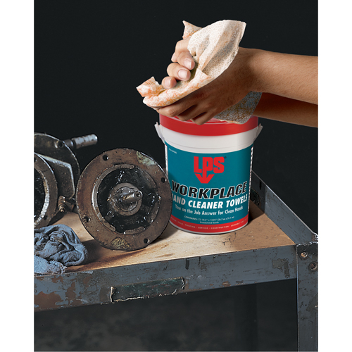 Workplace Hand Cleaner Towels, 72 Wipes, 10-1/2" x 12-1/4" Rideout Tool & Machine Inc.