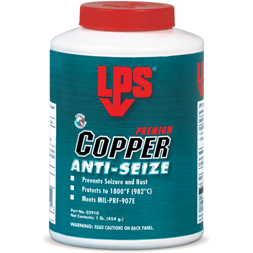 Copper Anti-Seize, 1/2 lbs., Bottle, 1800°F (982°C) Max Temp. Rideout Tool & Machine Inc.