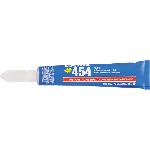 Gel adh&eacute;sif instantan&eacute; Prism 454, Transparent, Tube, 20 g Rideout Tool & Machine Inc.