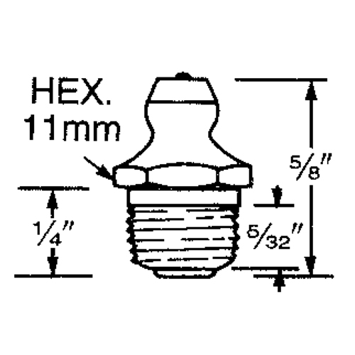 Fitting, 10 mm Thread Rideout Tool & Machine Inc.