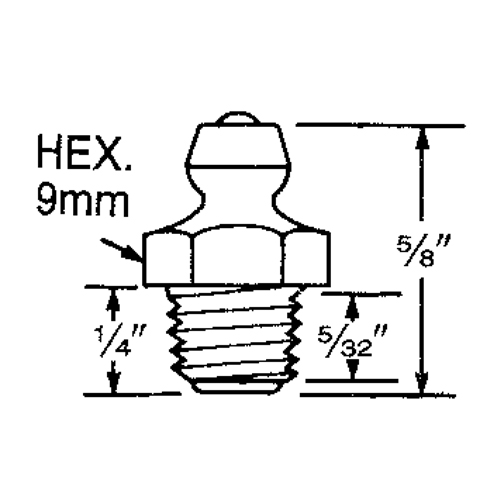 Fitting, 8 mm Thread Rideout Tool & Machine Inc.