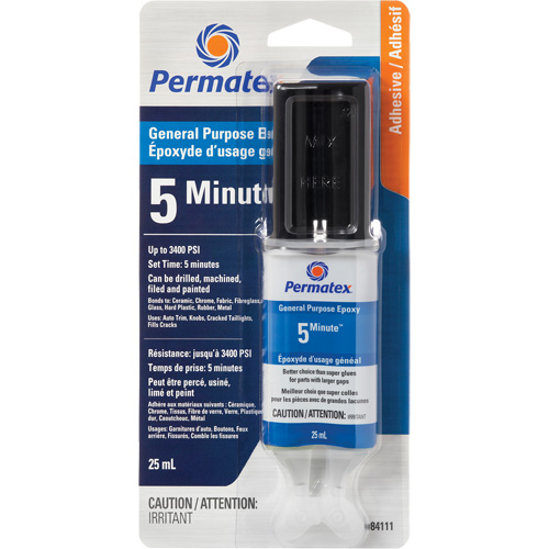 PermaPoxy 5 Minute General Purpose Epoxy, 29.5 ml, Epoxy, Two-Part, Clear Rideout Tool & Machine Inc.