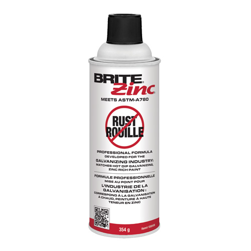 Inhibiteur de corrosion BRITE Zinc, Canette a&eacute;rosol Rideout Tool & Machine Inc.