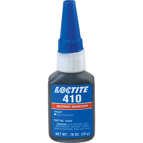 410 Instant Adhesive, Black, Bottle, 20 g Rideout Tool & Machine Inc.