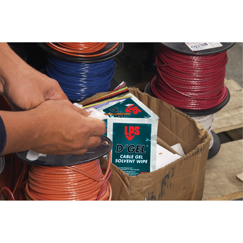 Solvant de gel D'Gel pour c&acirc;bles, Sachets Rideout Tool & Machine Inc.