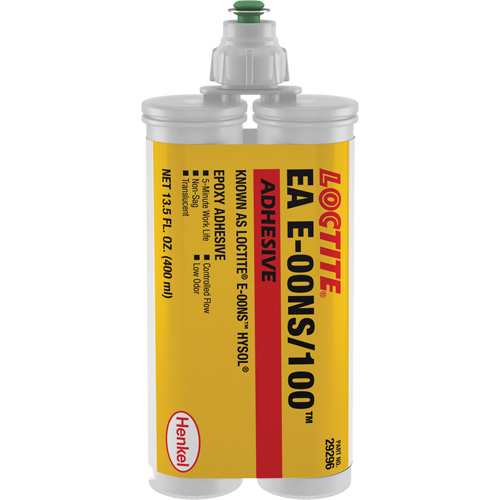 E-00NS Hysol Epoxy, 400 ml, Dual Cartridge, Two-Part, Translucent Rideout Tool & Machine Inc.