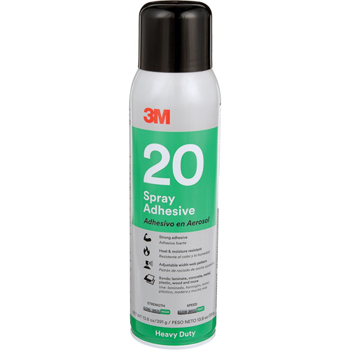 20 Heavy Duty Spray Adhesive, Clear, Aerosol Can Rideout Tool & Machine Inc.