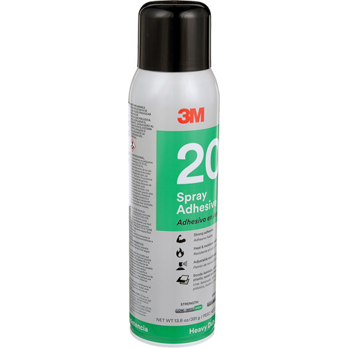 20 Heavy Duty Spray Adhesive, Clear, Aerosol Can Rideout Tool & Machine Inc.