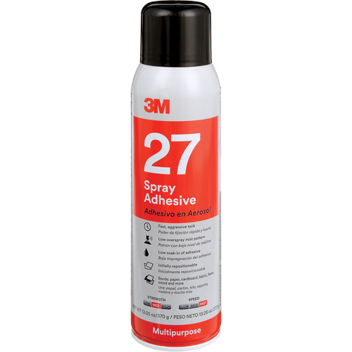 27 Multi-Purpose Spray Adhesive, Clear, Aerosol Can Rideout Tool & Machine Inc.