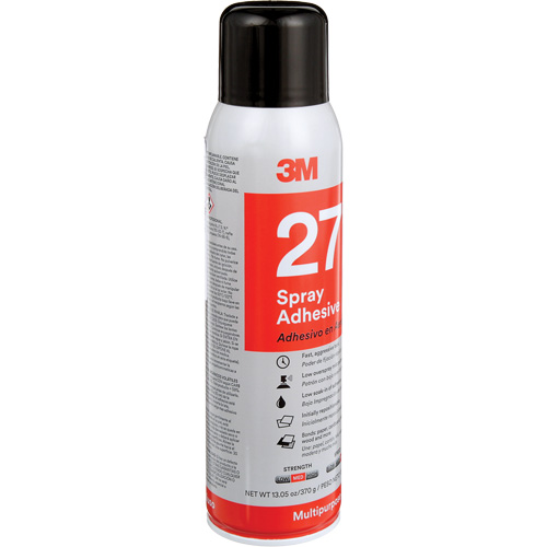 27 Multi-Purpose Spray Adhesive, Clear, Aerosol Can Rideout Tool & Machine Inc.
