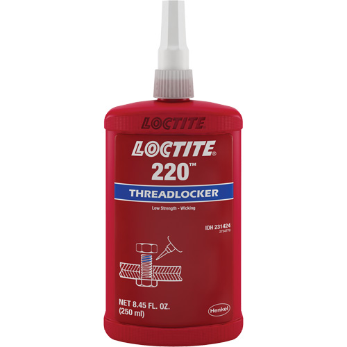 220 Threadlocker, Blue, Medium, 250 ml, Bottle Rideout Tool & Machine Inc.