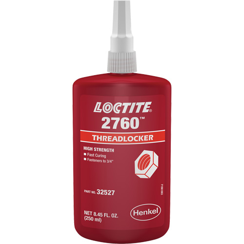 Compos&eacute; de blocage 2760, Rouge, &eacute;lev&eacute;, 250 ml, Bouteille Rideout Tool & Machine Inc.