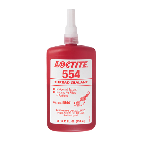 554 Thread Sealant, Bottle, 10 ml, -53.89° C - 148.89° C/-65°F - 300°F Rideout Tool & Machine Inc.