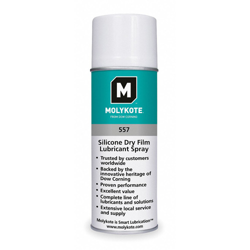 Molykote 557 Silicone Dry Film Lubricant, Aerosol Can Rideout Tool & Machine Inc.
