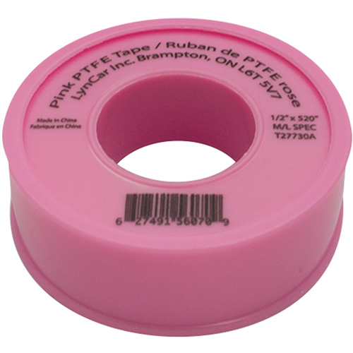 Teflon&reg; Tape, 520" L x 1/2" W, Pink Rideout Tool & Machine Inc.