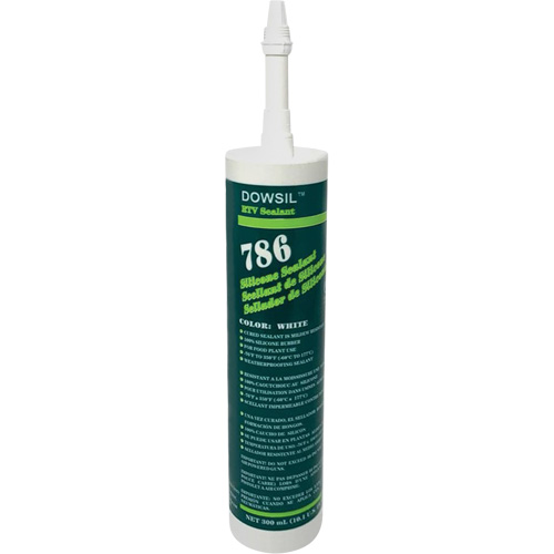 Dowsil 786 Silicone Sealant, 300 ml, Cartridge, White Rideout Tool & Machine Inc.