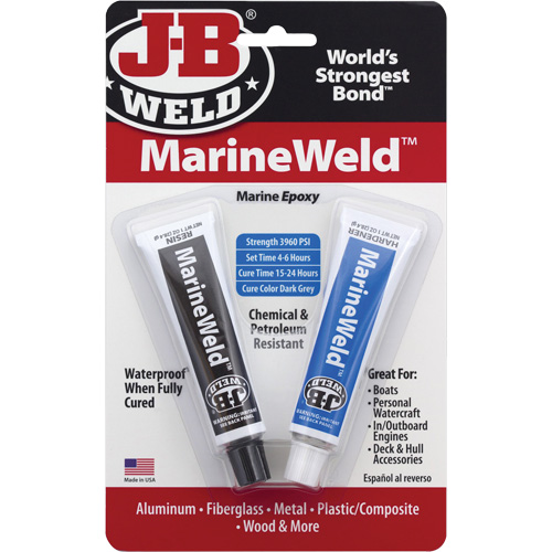 MarineWeld Epoxy, Two-Part, Tube, 3 oz., Grey Rideout Tool & Machine Inc.