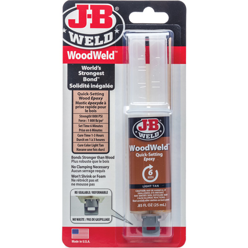Adh&eacute;sif WoodWeld, 25 ml, Seringue, Deux composants, Havane Rideout Tool & Machine Inc.