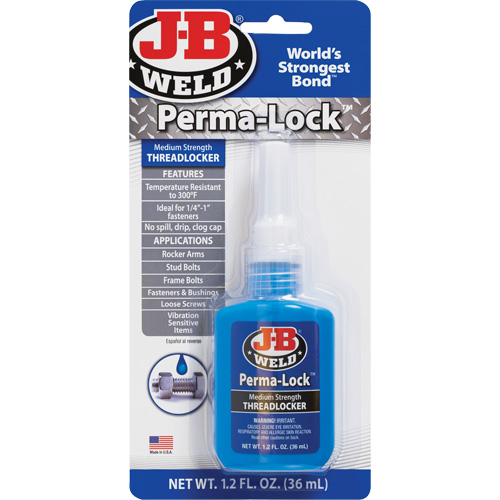 Perma-Lock Threadlocker, Blue, Medium, 36 ml, Bottle Rideout Tool & Machine Inc.
