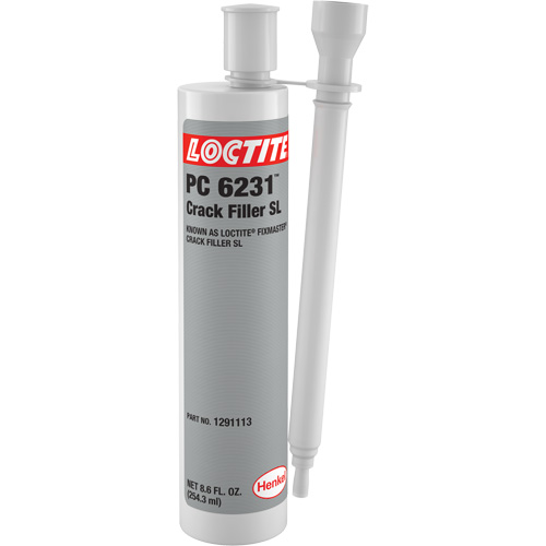 Loctite&reg; Fixmaster&reg; Crack Filler SL, 8.6 fl. oz., Dual Cartridge, Grey Rideout Tool & Machine Inc.