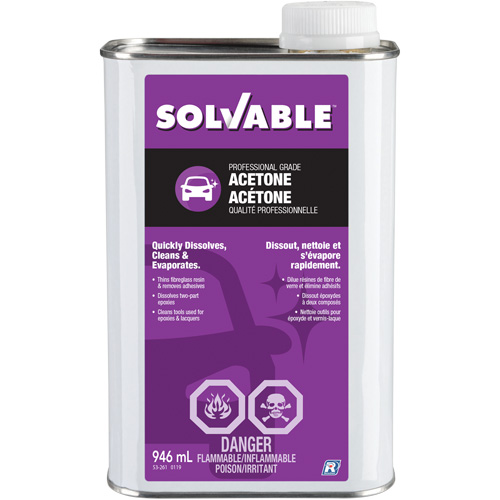 Ac&eacute;tone liquide, 946 ml Rideout Tool & Machine Inc.