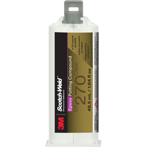 Mat&eacute;riau d'enrobement &eacute;poxyde Scotch-Weld, 1,7 liq. oz./48,5 ml, Cartouche double, Deux composants, Transparent Rideout Tool & Machine Inc.