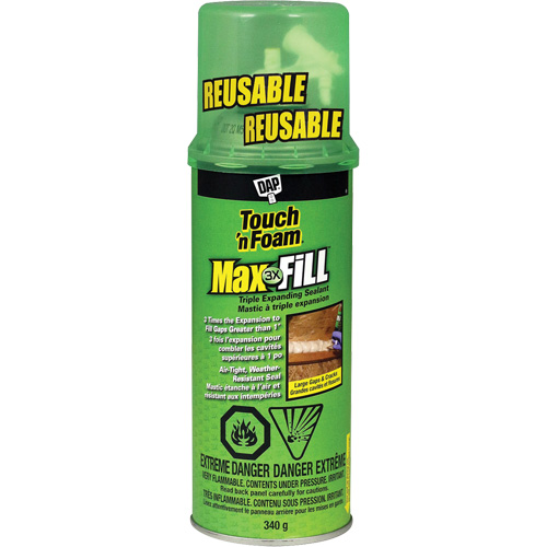 Touch 'n Foam&reg; Max Fill Triple Expanding Sealant, 340 g, Aerosol Can, Cream Rideout Tool & Machine Inc.