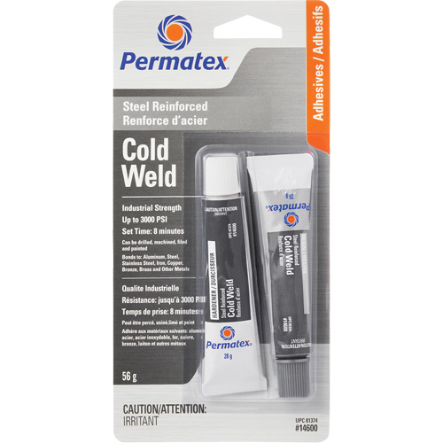 Cold Weld Bonding Compound, 2 x 28 g, Tube, Two-Part, Grey Rideout Tool & Machine Inc.