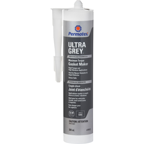 Ultra Grey&reg; Rigid High-Torque RTV Silicone Gasket Maker, Cartridge, Grey Rideout Tool & Machine Inc.