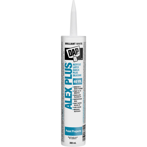 Alex Plus&reg; All Purpose Acrylic Latex Caulk Plus Silicone Rideout Tool & Machine Inc.