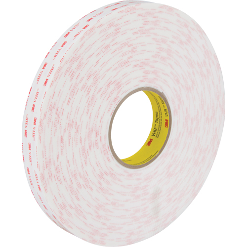 VHB Tape 4950, 33 m (108') L x 25.4 mm (1") W, 45 mils, Acrylic Rideout Tool & Machine Inc.