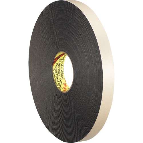 Double-Coated Foam Tape, 33 m (108') L x 12.7 mm (1/2") W, 62 mils, Polyethylene Rideout Tool & Machine Inc.