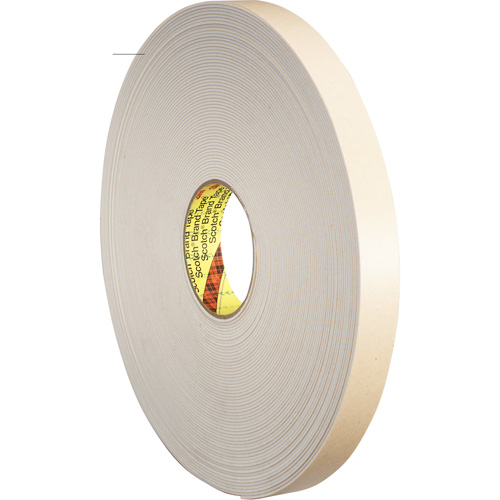 Double-Coated Foam Tape, 33 m (108') L x 25.4 mm (1") W, 62 mils, Polyethylene Rideout Tool & Machine Inc.