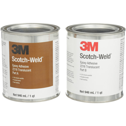 Adh&eacute;sif Scotch-Weld, 32 oz liq., Trousse, Deux composants, Translucide Rideout Tool & Machine Inc.