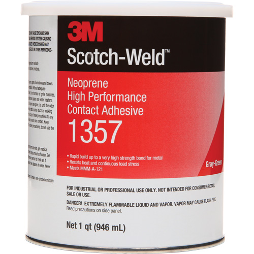 Colle contact haute performance &agrave; base de n&eacute;opr&egrave;ne, Canette, 32 oz liq., Gris Rideout Tool & Machine Inc.