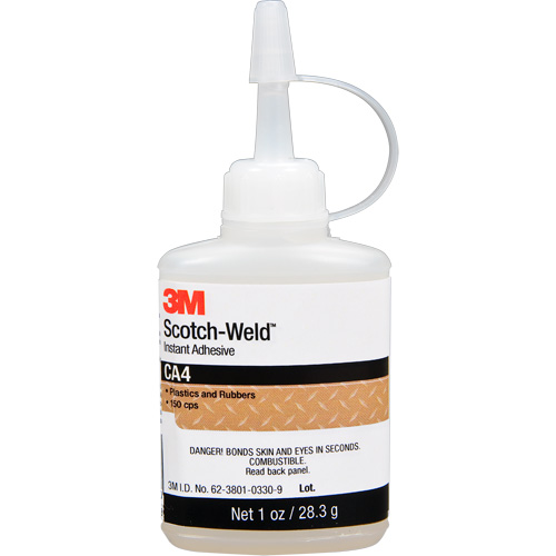 Adh&eacute;sif instantan&eacute; CA4 Scotch-Weld, Transparent, Bouteille, 1 oz Rideout Tool & Machine Inc.