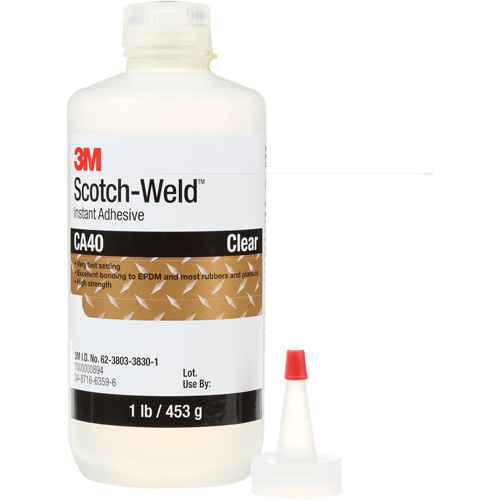 Adh&eacute;sif instantan&eacute; CA5 Scotch-Weld, Transparent, Bouteille, 1 lb Rideout Tool & Machine Inc.