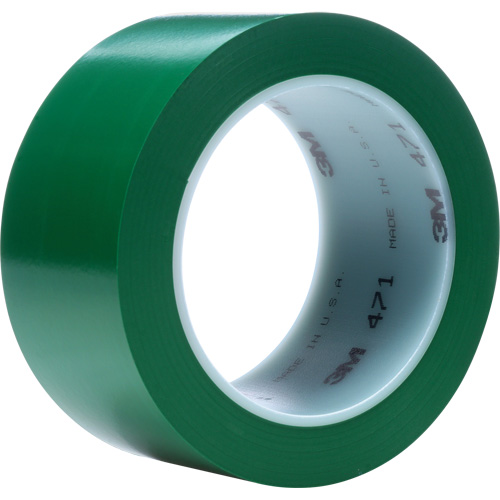 Ruban en vinyle 471, 12 mm (1/2") la x 32,9 m (108') lo, 5,3 mils, Vert Rideout Tool & Machine Inc.