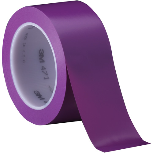 471 Vinyl Tape, 50.8 mm (2") W x 32.9 m (108') L, 5.2 mils, Purple Rideout Tool & Machine Inc.