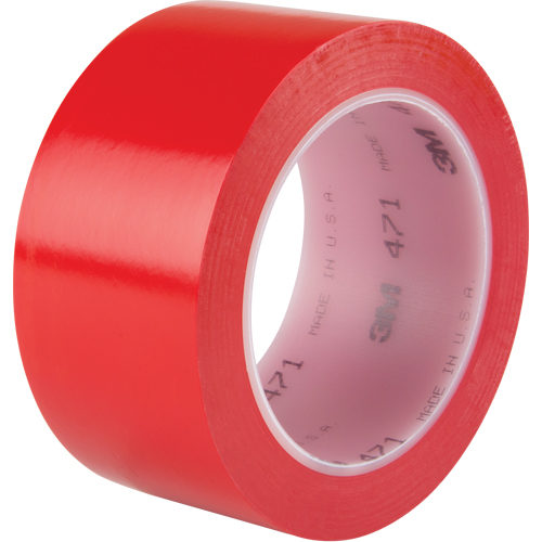Ruban en vinyle 471, 50,8 mm (2") la x 32,9 m (108') lo, 5,3 mils, Rouge Rideout Tool & Machine Inc.