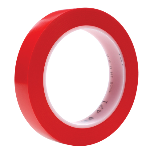 Ruban en vinyle 471, 19 mm (3/4") la x 32,9 m (108') lo, 5,3 mils, Rouge Rideout Tool & Machine Inc.