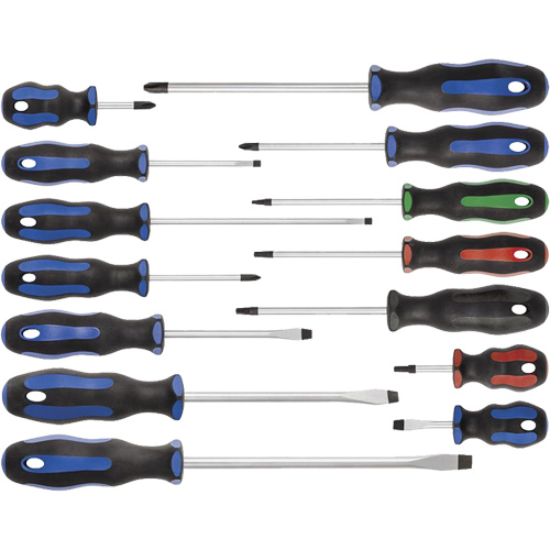 JTSD-14S Ergonomic Screwdriver Set, 14 Pcs. Rideout Tool & Machine Inc.