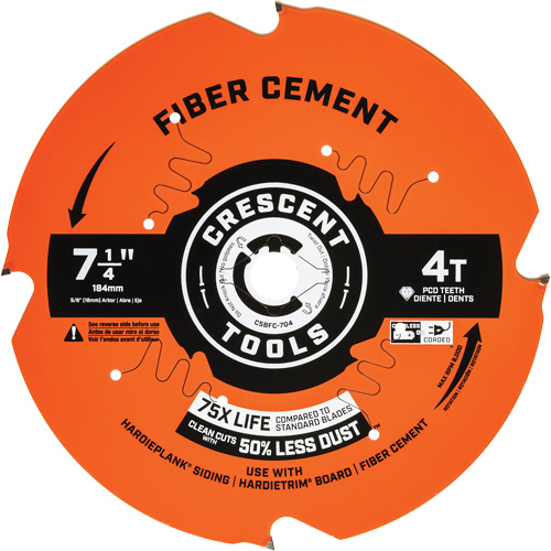 Circular Saw Blade, 7-1/4", 4 Teeth, Cement Use Rideout Tool & Machine Inc.